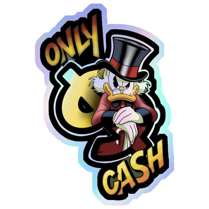 Only Cash Holographic Stickers