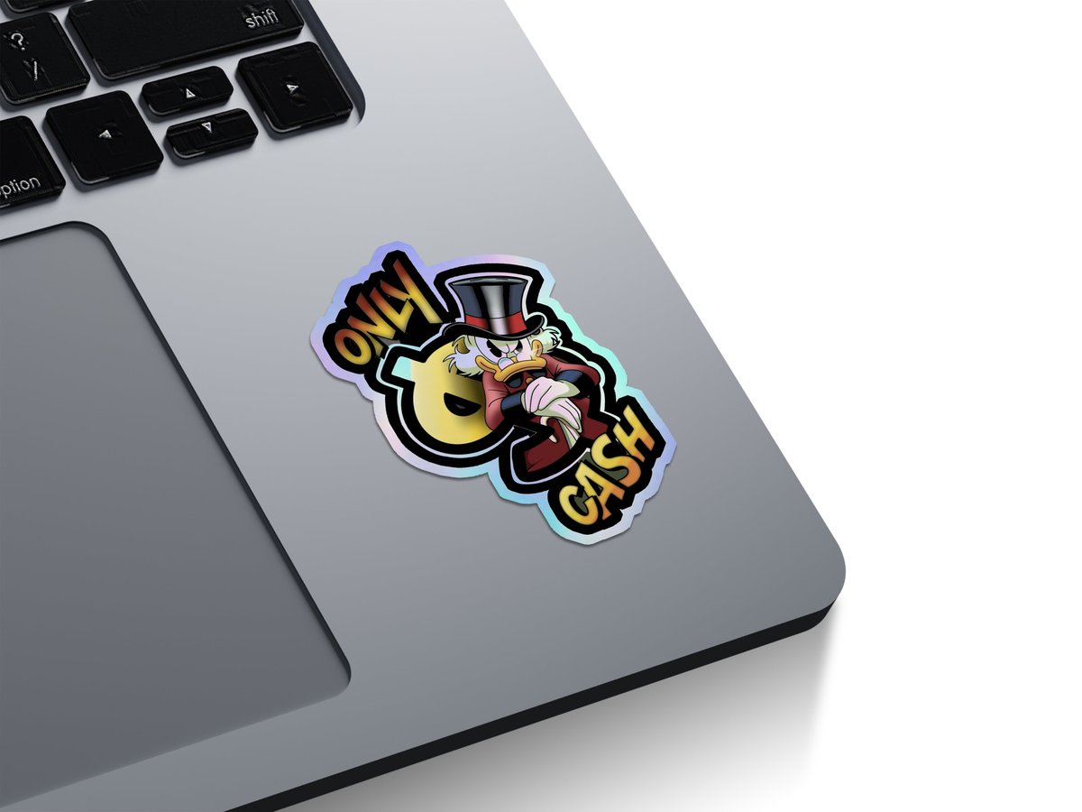 Only Cash Holographic Stickers