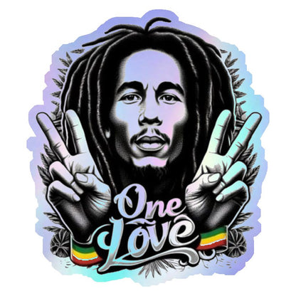 Bob Marley One Love Holographic Stickers