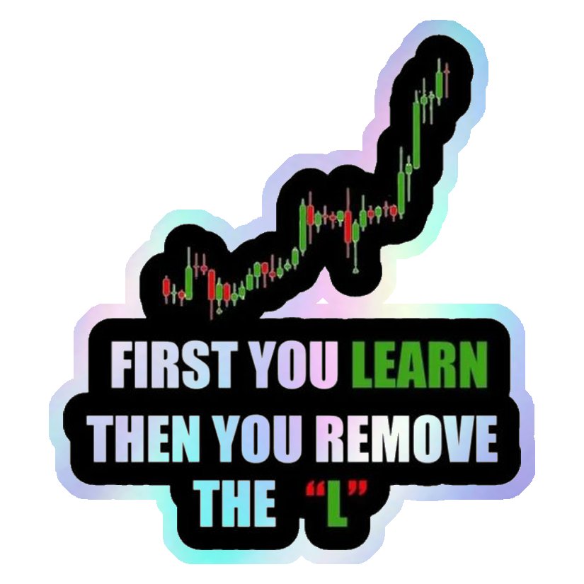 First You Learn Then You Remove The L Holographic Stickers