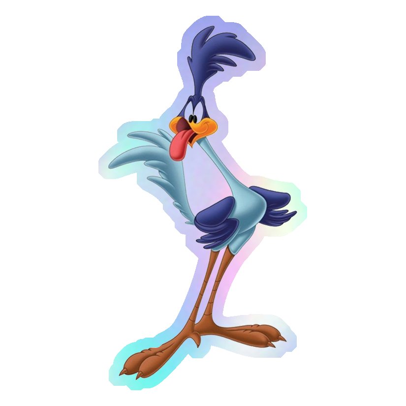 Road Runner Holographic Stickers