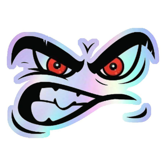 Angry Eyes Holographic Stickers