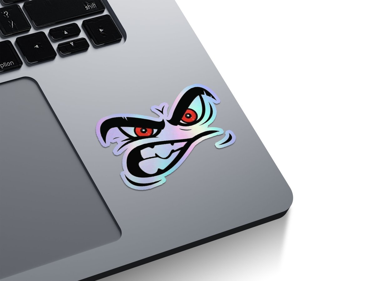 Angry Eyes Holographic Stickers