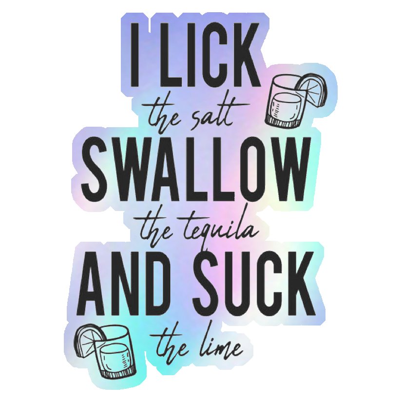 I Lick The Salt Holographic Stickers