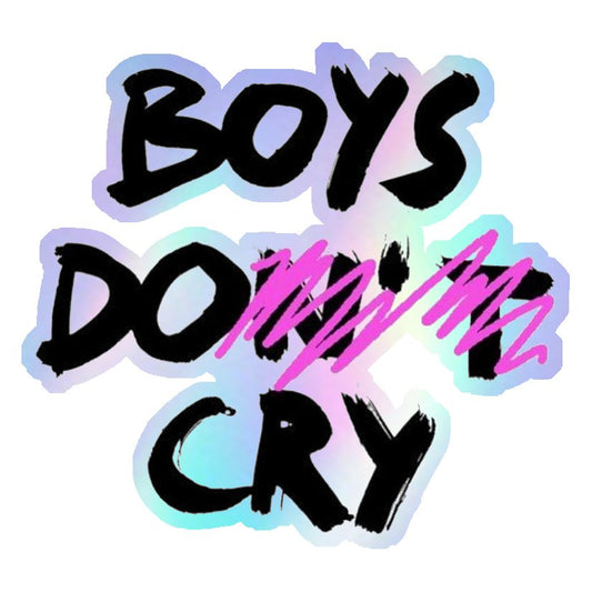 Boys Don't Cry Graffiti Holographic Stickers