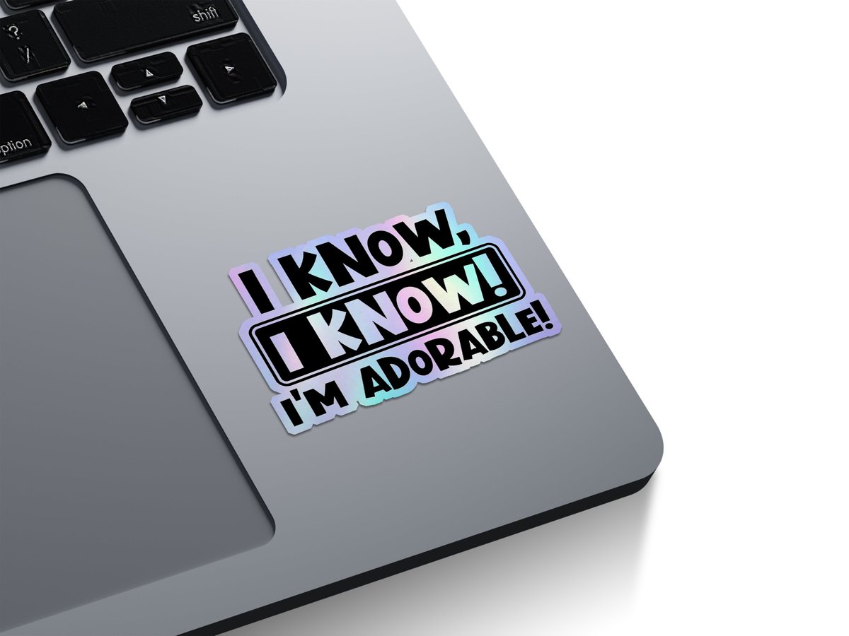 I Know, I'm Adorable Holographic Stickers