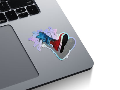 Converse Breaking Through Wall Holographic Stickers