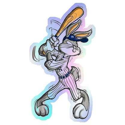 Bugs Bunny Baseball Holographic Stickers
