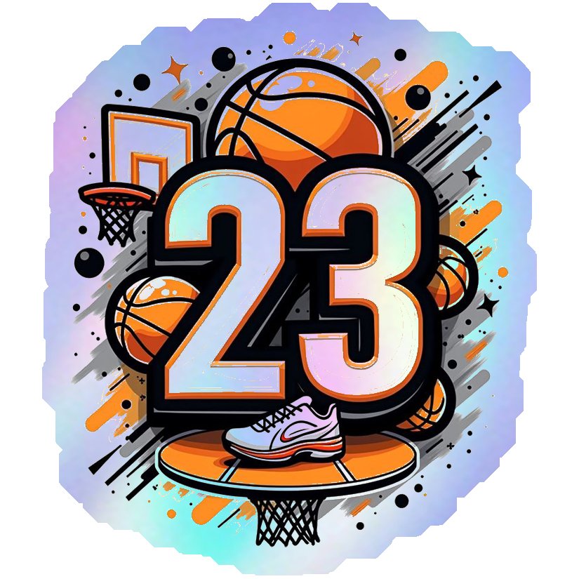 Basketball 23 Holographic Stickers