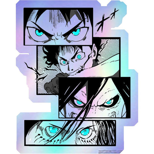 Eren Yeager Titan Forms Holographic Stickers