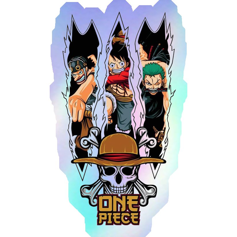 One Piece Monster Trio Holographic Stickers
