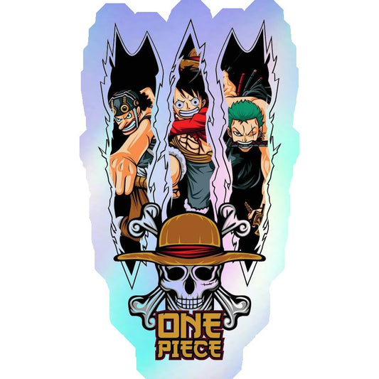 One Piece Monster Trio Holographic Stickers