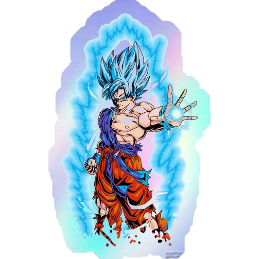Goku Super Saiyan Blue Aura Holographic Stickers