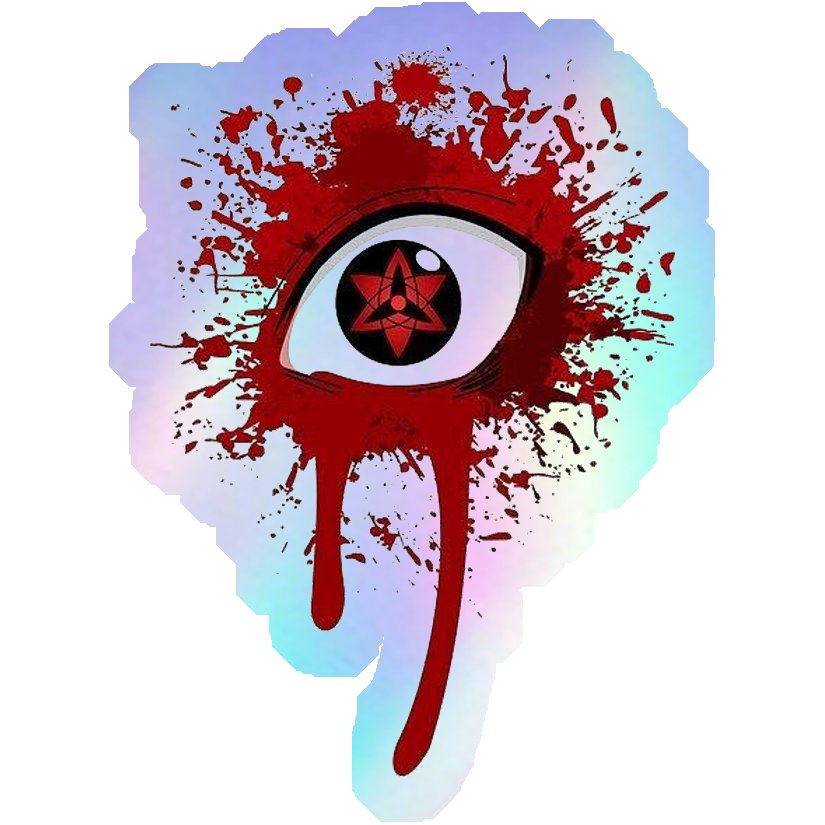 Bleeding Mangekyo Sharingan Holographic Stickers