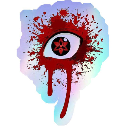 Bleeding Mangekyo Sharingan Holographic Stickers
