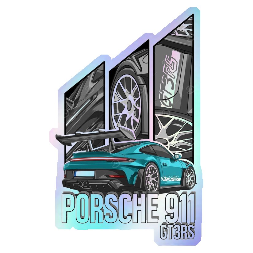 Porsche 911 GT3RS Holographic Stickers