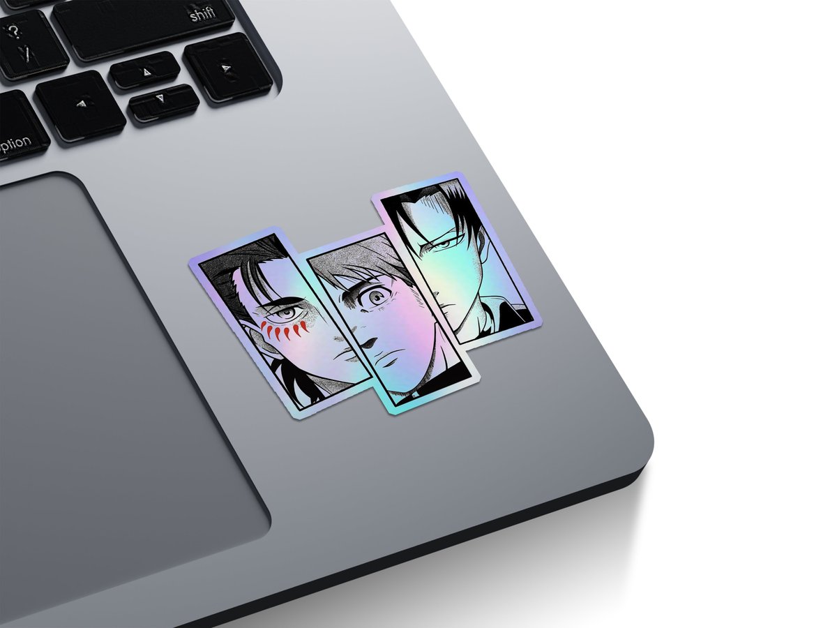 Attack on Titan Manga Panel Holographic Stickers