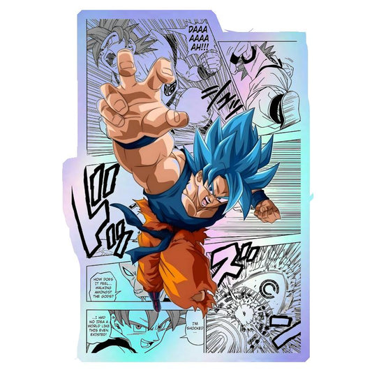 Goku Manga Panel Holographic Stickers