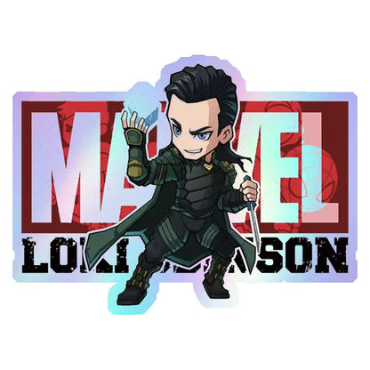Chibi Loki Odinson Holographic Stickers