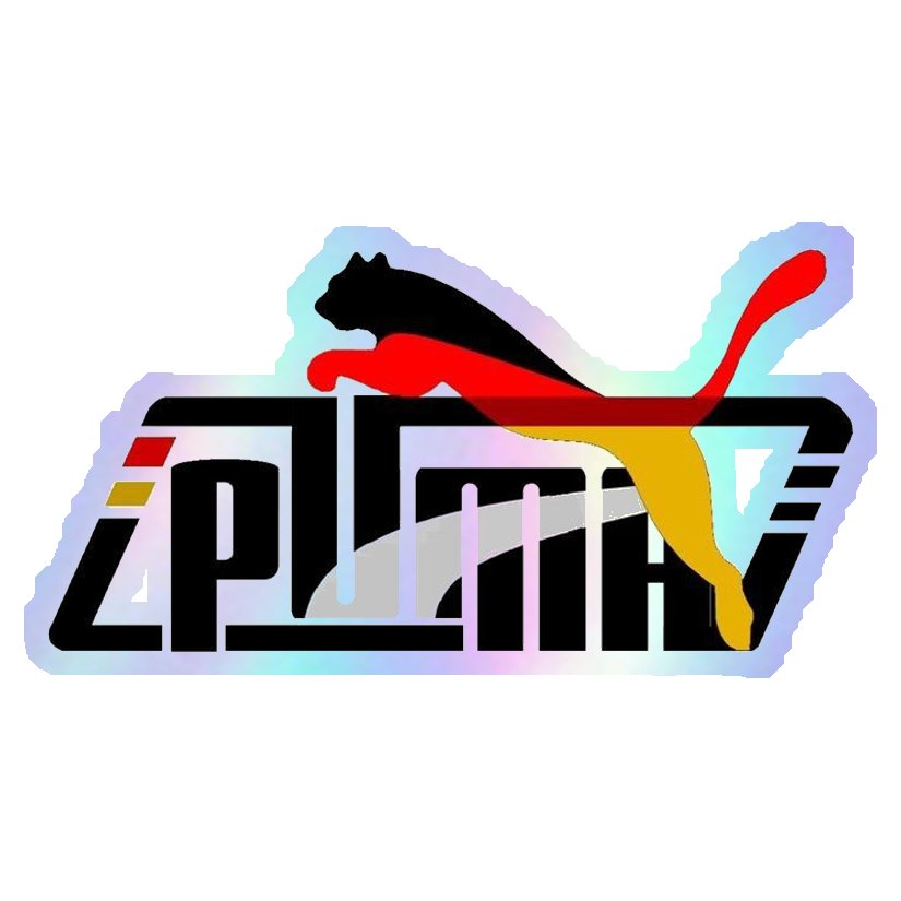 Puma Germany Flag Parody Holographic Stickers