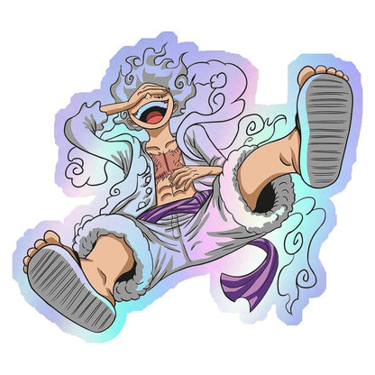Monkey D. Luffy Gear 5 Laughing Holographic Stickers