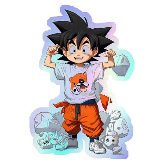 Kid Goku Streetwear Holographic Stickers