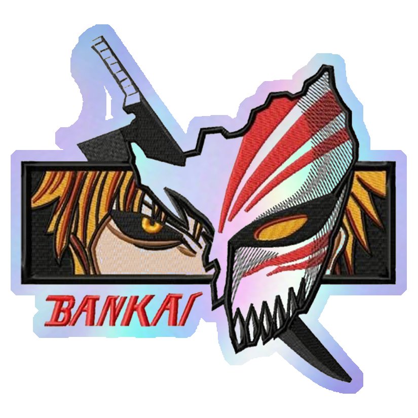 Ichigo Kurosaki Bankai Holographic Stickers