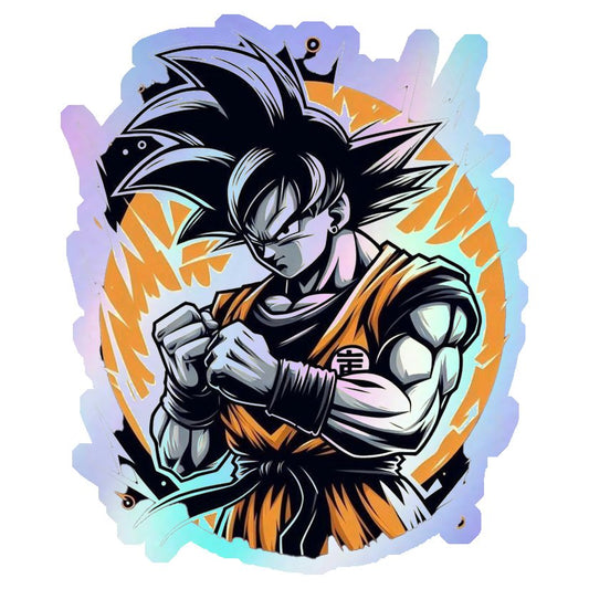 Goku Power Up Holographic Stickers