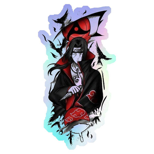 Itachi Uchiha Crow Genjutsu Holographic Stickers