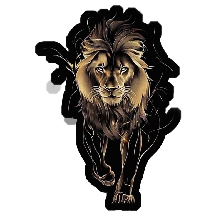 Golden Lion Aesthetic Premium Vinyl Stickers