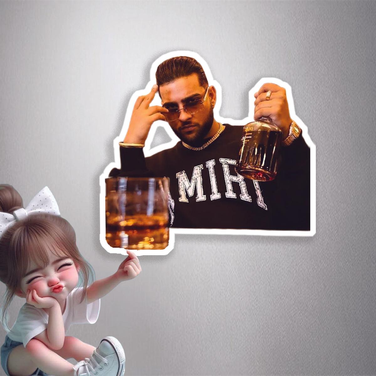 Karan Aujla Aand Daaru  Premium Vinyl Stickers