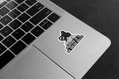 Karan Aujla B&W with Monkey Premium Vinyl Stickers