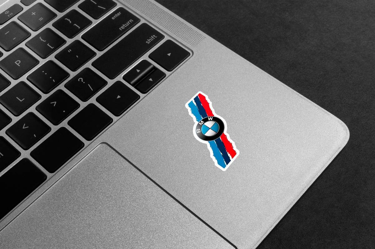 BMW Striped Logo Premium Vinyl Stickers