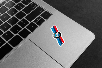 BMW Striped Logo Premium Vinyl Stickers