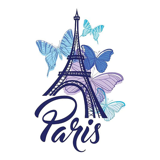 Paris ,Eiffel Tower,( Water color) Premium Vinyl Stickers