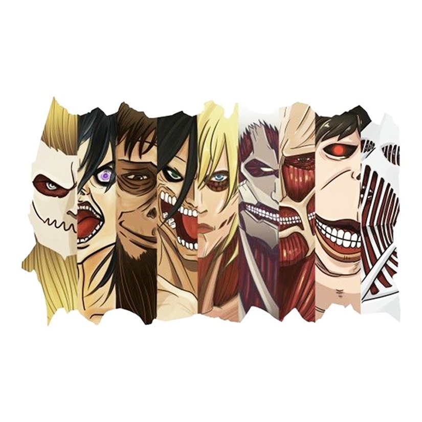 Attack on Titan all Titans cutout Premium Vinyl Stickers