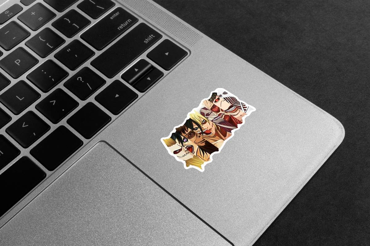 Attack on Titan all Titans cutout Premium Vinyl Stickers