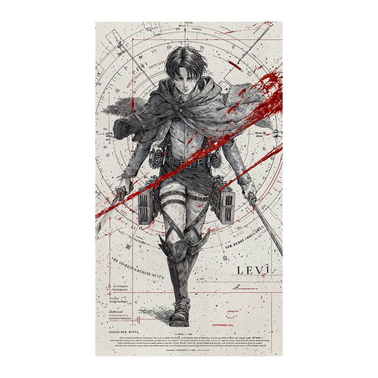 Capt. Levi aesthetic painting Premium Vinyl Stickers
