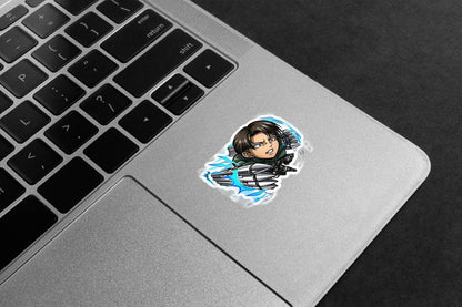 Capt. Levi Shooting guns Premium Vinyl Stickers