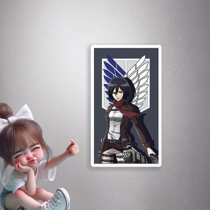 Mikasa Ackerman Aesthetic Premium Vinyl Stickers
