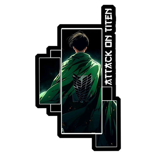 levi ackerman back pose  Premium Vinyl Stickers