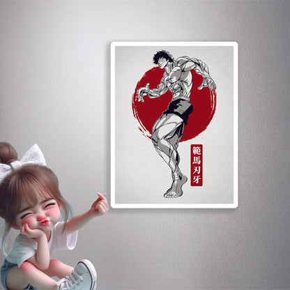 Muscular Baki Hanma Premium Vinyl Stickers