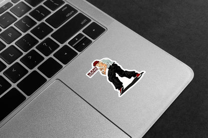 Baki Hanma Kicking Pose Premium Vinyl Stickers