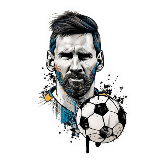 Messi with Football Premium Vinyl Stickers