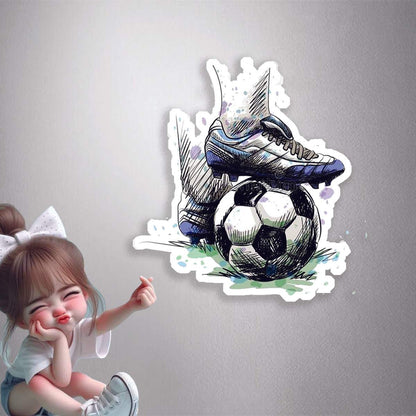 Ready to kick Football Premium Vinyl Stickers