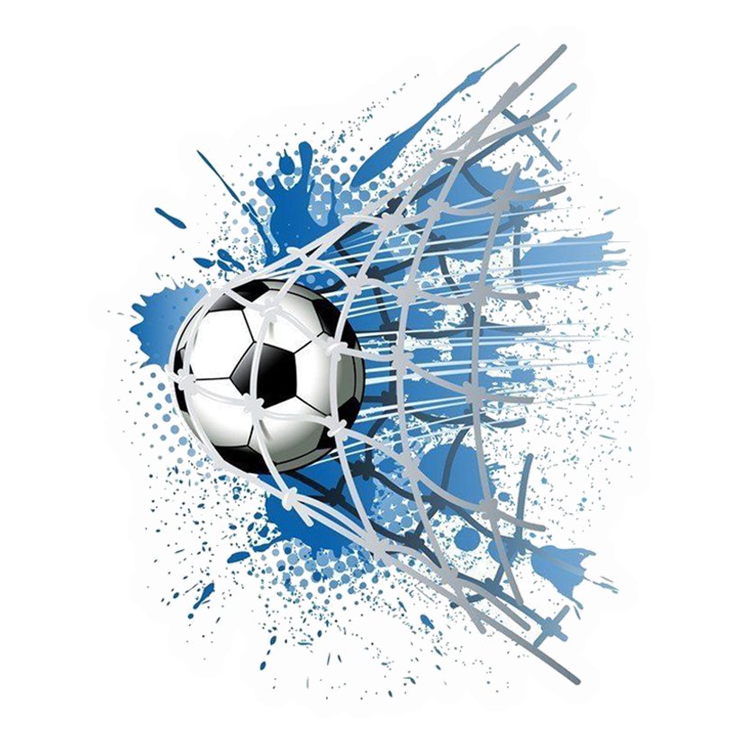 Football in Goal Post Premium Vinyl Stickers