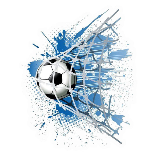 Football in Goal Post Premium Vinyl Stickers