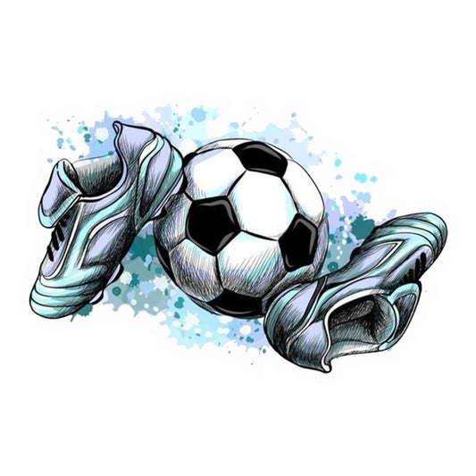 Football Shoes with Ball Premium Vinyl Stickers