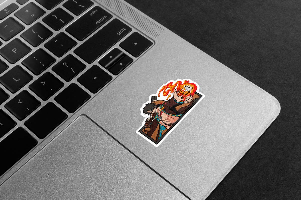 Fire Fist ACE embroidery Premium Vinyl Stickers
