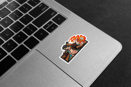 Fire Fist ACE embroidery Premium Vinyl Stickers